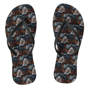 Cocker Spaniel Halloween Scary Flip Flops