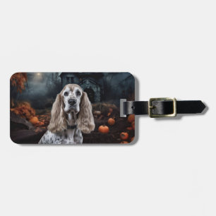 Cocker Spaniel Halloween Scary Luggage Tag