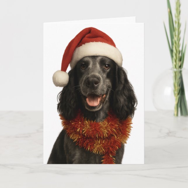 Cocker Spaniel Happy Christmas card (Front)