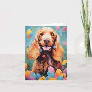 Cocker Spaniel Happy Easter Card
