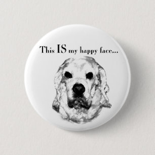Cocker Spaniel Happy Face 2 Inch Round Button