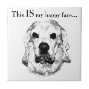 Cocker Spaniel Happy Face Tile