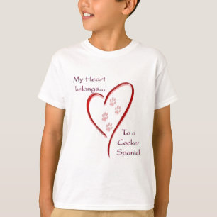 Cocker Spaniel Heart Belongs T-Shirt