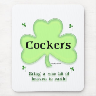 Cocker Spaniel Heaven; St. Patrick's day Cocker Mouse Pad