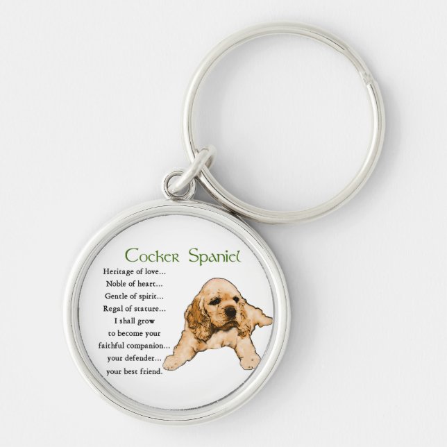 Cocker Spaniel Heritage of Love Keychain (Front)