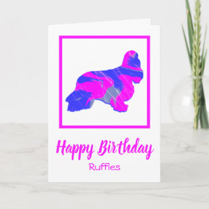 Cocker Spaniel Hot Pink Dog Funny Birthday Card