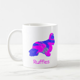 Cocker Spaniel Hot Pink Dog Silhouette Coffee Mug
