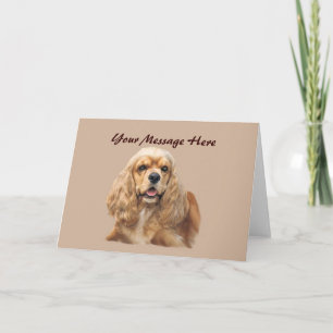Cocker Spaniel Juste Adorable Carte de voeux