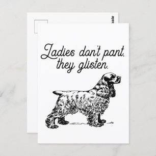 Cocker Spaniel Ladies Glisten Funny Pet Joke Postcard