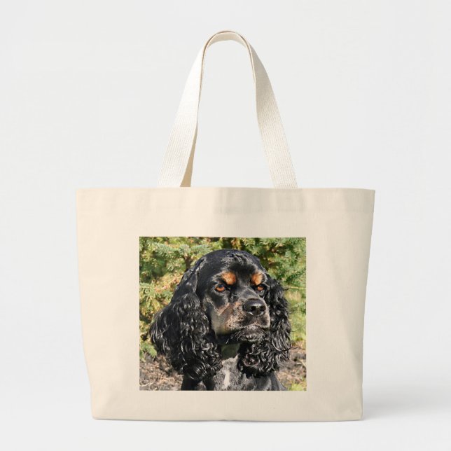 Cocker Spaniel Large Tote Bag (Front)