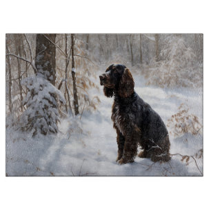 Cocker Spaniel Let It Snow Christmas  Cutting Board