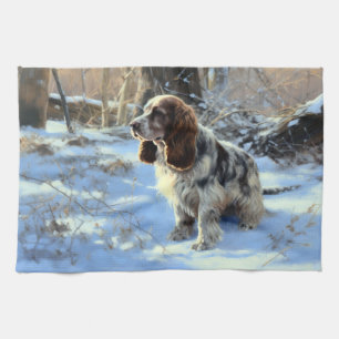 Cocker Spaniel Let It Snow Christmas  Kitchen Towel