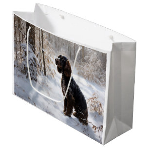 Cocker Spaniel Let It Snow Christmas  Large Gift Bag
