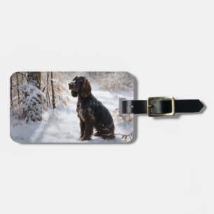 Cocker Spaniel Let It Snow Christmas  Luggage Tag