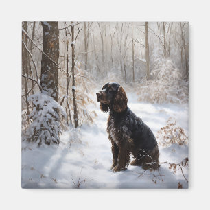 Cocker Spaniel Let It Snow Christmas Magnet
