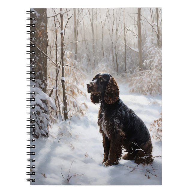 Cocker Spaniel Let It Snow Christmas  Notebook (Front)