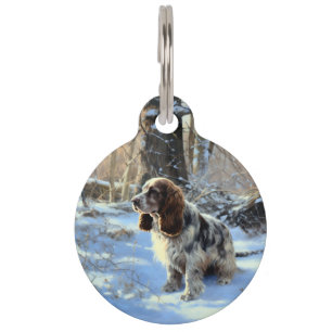 Cocker Spaniel Let It Snow Christmas Pet Tag