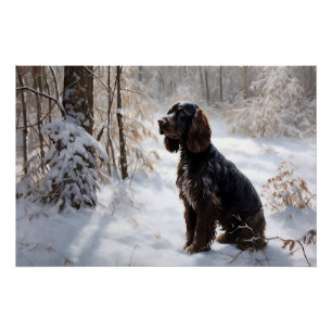 Cocker Spaniel Let It Snow Christmas Poster