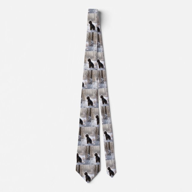 Cocker Spaniel Let It Snow Christmas  Tie (Front)