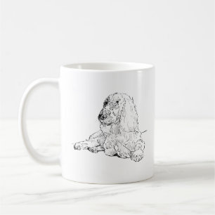 Cocker Spaniel Line Drawing Art Dog Coffee Mug