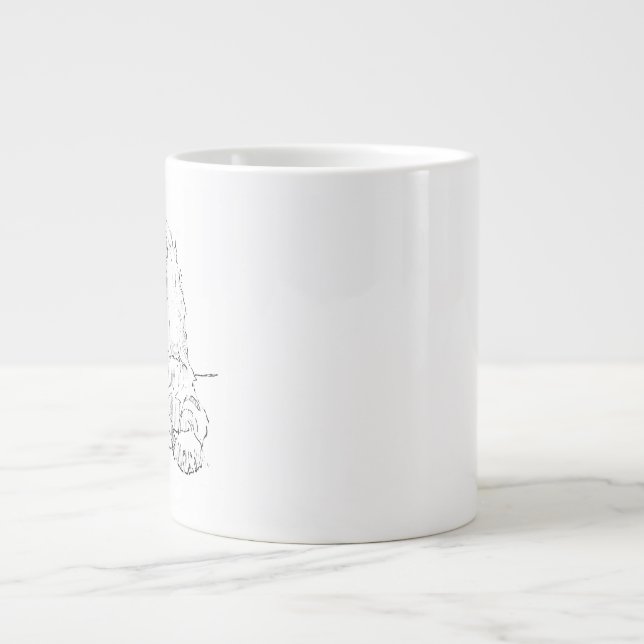 Cocker Spaniel Line Drawing Art Dog Coffee Mug (Front)