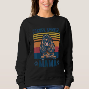 Cocker Spaniel Mama Mother Retro  Dog Mom 1 Sweatshirt