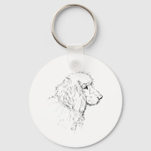 Cocker Spaniel – Minimalist Dog Line Drawing Keychain