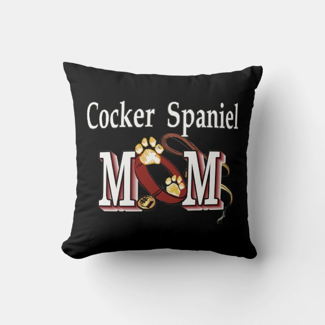 Cocker Spaniel Mom Gifts Throw Pillow (Front)