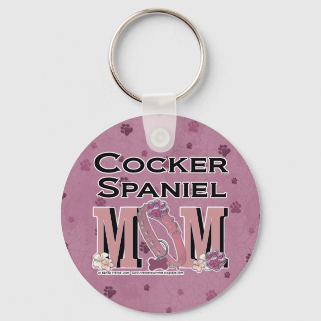 Cocker Spaniel MOM Keychain (Front)