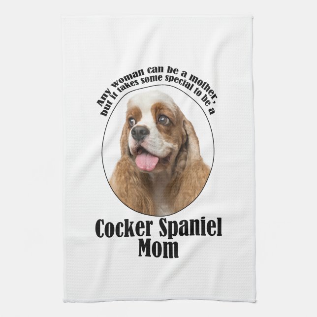 Cocker Spaniel Mom Kitchen Towel (Vertical)