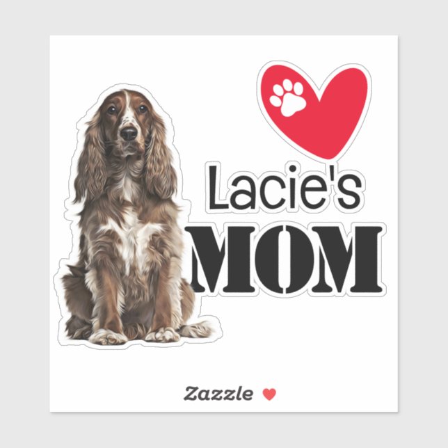 Cocker Spaniel Mom Personalized  Sticker (Sheet)