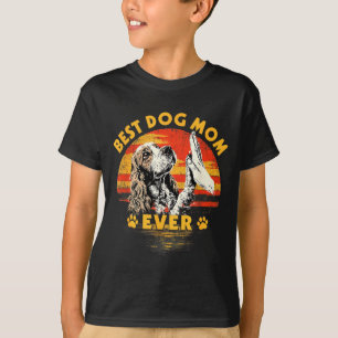 Cocker spaniel mom retro sunset funny dog mother's T-Shirt