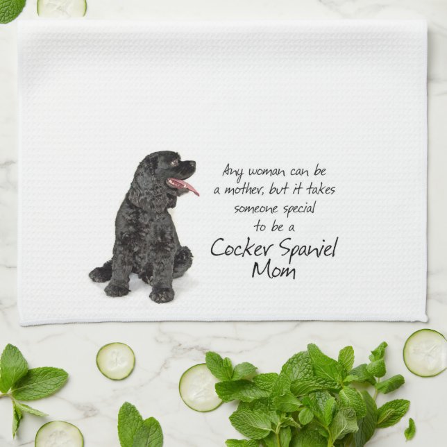 Cocker Spaniel Mom Tea Towel (Folded)