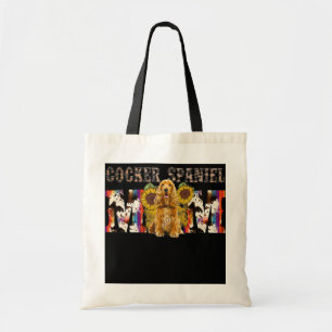 Cocker Spaniel Mom Western Sunflower Mother's Day Tote Bag