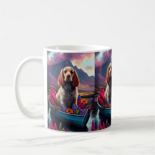 Cocker Spaniel on a Paddle: A Scenic Adventure Coffee Mug