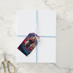 Cocker Spaniel on a Paddle: A Scenic Adventure Gift Tags