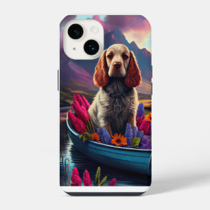 Cocker Spaniel on a Paddle: A Scenic Adventure iPhone 14 Case