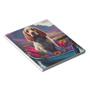 Cocker Spaniel on a Paddle: A Scenic Adventure Notepad