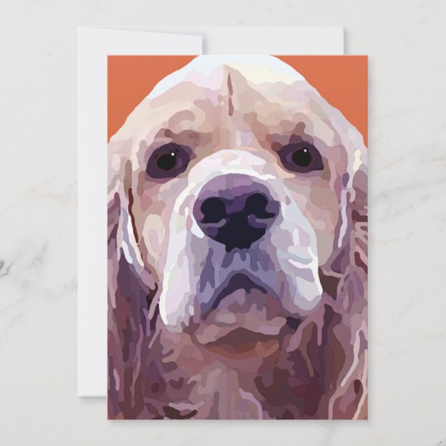 Cocker Spaniel Painting Greeting Card (Front)