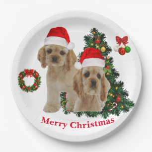 Cocker spaniel  paper plates