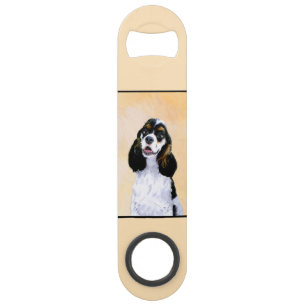 Cocker Spaniel (Parti) Painting - Original Dog Art Bar Key