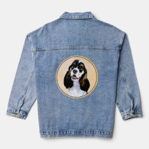 Cocker Spaniel (Parti) Painting - Original Dog Art Denim Jacket