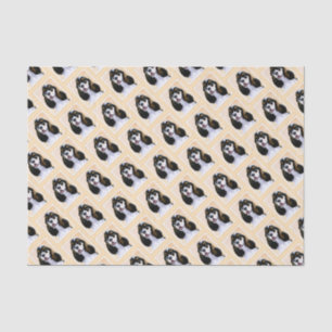 Cocker Spaniel (Parti) Painting - Original Dog Art Tissue Paper