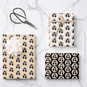 Cocker Spaniel (Parti) Painting - Original Dog Art Wrapping Paper Sheet