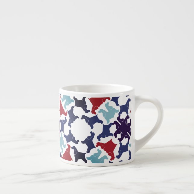 Cocker Spaniel Pattern modern minimal Espresso Cup (Right)