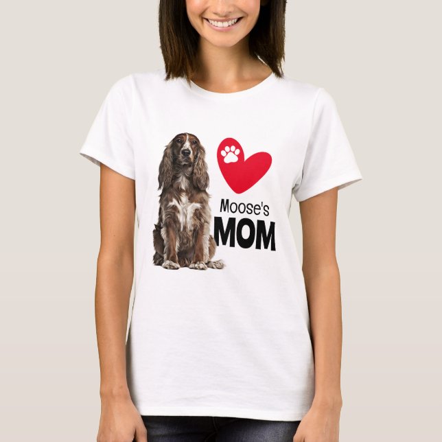 Cocker Spaniel Personalized Mom T-Shirt (Front)