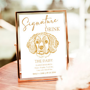Cocker Spaniel Personalized Signature Drink Poster
