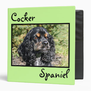 Cocker Spaniel Photos on 2" Binder