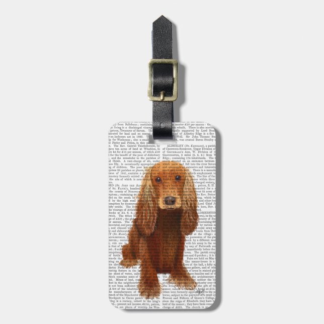 Cocker Spaniel Plain Luggage Tag (Front Vertical)