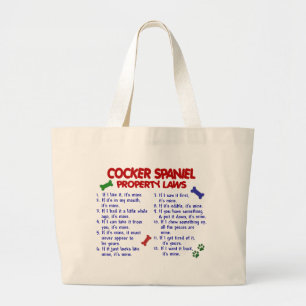 COCKER SPANIEL Property Laws 2 Large Tote Bag